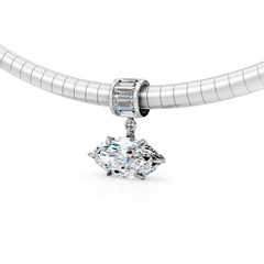 East West Marquise Lab Diamond Pendant