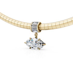 East West Marquise Lab Diamond Pendant
