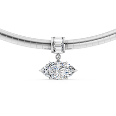 East West Marquise Lab Diamond Pendant