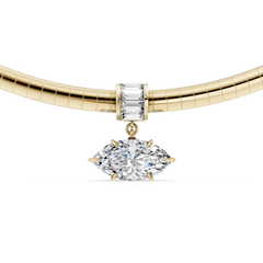 East West Marquise Lab Diamond Pendant