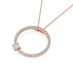 Round Lab Grown Diamond Eternity Pendant