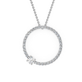 Round Lab Grown Diamond Eternity Pendant