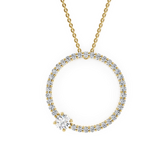 Round Lab Grown Diamond Eternity Pendant
