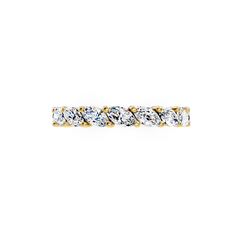 Claw Set Marquise Lab Grown Diamond Wedding Band