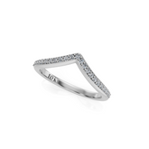 Lab Grown Diamond Chevron Wedding Band