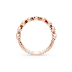 Oval Lab Grown Diamond Bezel Set Wedding Band