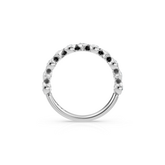 Pear Shaped Natural Diamond Bezel Set Wedding Band