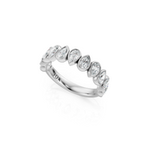 Pear Shaped Lab Grown Diamond Bezel Set Wedding Band