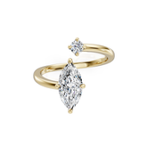 Marquise Lab Diamond Twist Ring