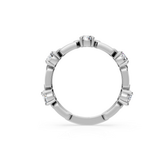 Gold and Lab Grown Diamond Link Ring