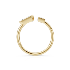 Emerald Cut Diamond Open Stackable Band