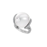 South Sea Pearl and Natural Diamond Dress Ring