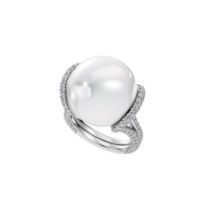 South Sea Pearl and Natural Diamond Dress Ring