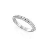 Knife Edge Natural Diamond Wedding Band