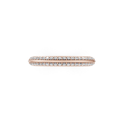 Knife Edge Natural Diamond Wedding Band