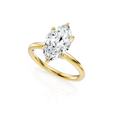 Marquise Shape Lab Grown Diamond Solitaire Engagement Ring