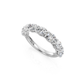East West Oval Natural Diamond Wedding Band