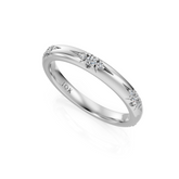 Natural Diamond Starburst Wedding Band