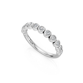 Round Natural Diamond Bezel Set Wedding Band