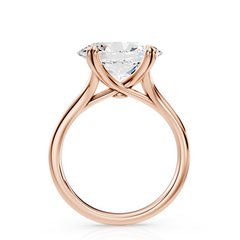 East West Oval Cut Lab Grown Diamond Solitaire Engagement Ring