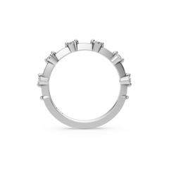 Lab Grown Round Diamond Spaced Wedding Band