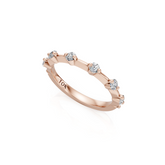 Natural Round Diamond Spaced Wedding Band