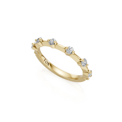 Lab Grown Round Diamond Spaced Wedding Band