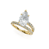 Pear Shape Lab Grown Diamond Wrap Engagement Ring