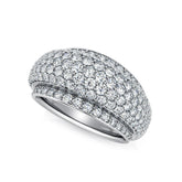 Domed Pave Diamond Dress Ring