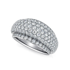 Domed Pave Diamond Dress Ring