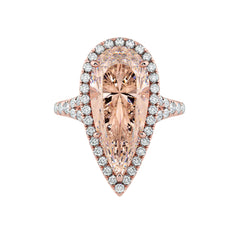 Morganite & Diamond Cocktail Ring