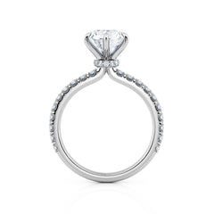 Round Diamond Hidden Halo Engagement Ring