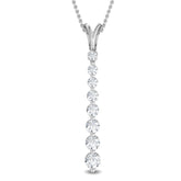 Round Lab Grown Diamond Drop Necklace