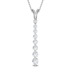Round Lab Grown Diamond Drop Necklace