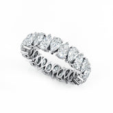 Pear Cut Alternating Diamond Eternity Ring