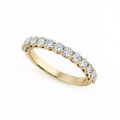 Claw Set Round Diamond Wedding Ring