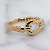 9k Yellow Gold Buckle Ring