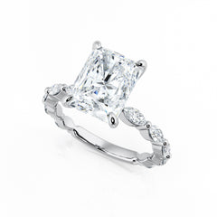 Radiant & Marquise Diamond Engagement Ring