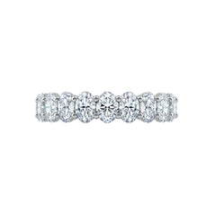 Claw Set Oval Diamond Wedding Ring