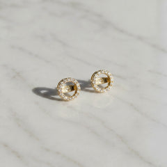 Lab Grown Pink Diamond Stud Earrings With Halo Jackets