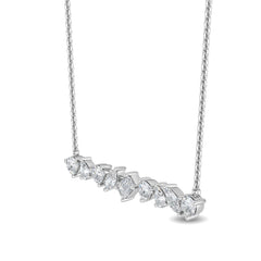 Multi Shape Lab Grown Diamond Bar Necklace
