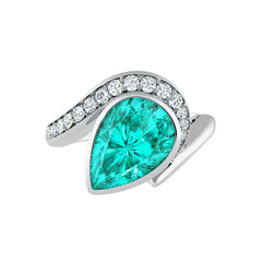 Green Tourmaline & Diamond Cocktail Ring