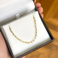 18k Yellow Gold Paperclip Chain