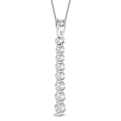 Round Lab Grown Diamond Drop Necklace