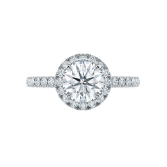Round Diamond Halo Engagement Ring