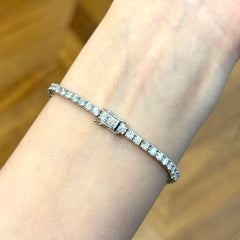 18k White Gold Lab Grown Diamond Tennis Bracelet - 5.30ct