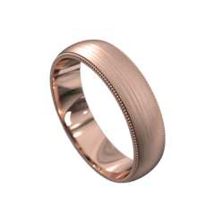 Men's Milgrain Wedding Ring
