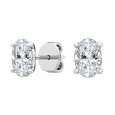 Classic Oval Lab Grown Diamond Stud Earrings