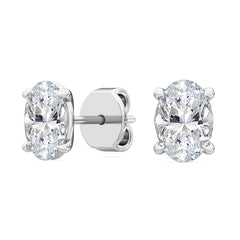 Classic Oval Lab Grown Diamond Stud Earrings