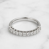 Platinum Stackable Claw Set Diamond Ring